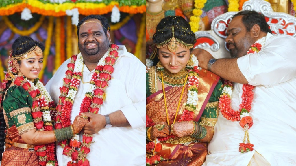 साउथ फिल्म इंडस्ट्री के प्रोड्यूसर रविंद्र और एक्ट्रेस महालक्ष्मी शादी के बंधन में बंधे