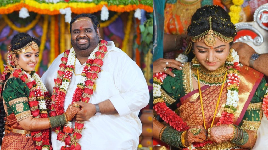 साउथ फिल्म इंडस्ट्री के प्रोड्यूसर रविंद्र और एक्ट्रेस महालक्ष्मी शादी के बंधन में बंधे